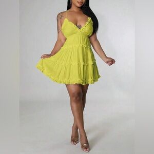 Vibrant Yellow Women's Dress